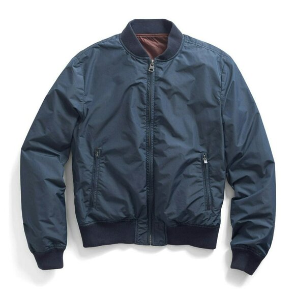 Todd Snyder Reversible Navy/Maroon Bomber Jacket